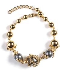 Kasun - Orb & Three Pearls Bracelet - Lyst