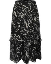 Smart and Joy - Flared Midi Skirt With Graphic Print - Lyst