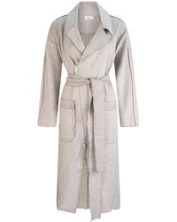 dref by d - Neutrals Ionian Belted Felt Coat - Lyst