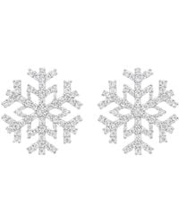 The Gala - Snowflake Crystal Stud Earrings - Lyst