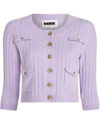 MNK Atelier - 80S Inspired Silk Blend Cardigan Top - Lyst