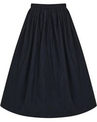 Malo - Taffeta Midi Skirt - Lyst
