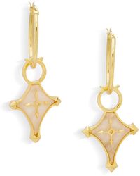 Dhwani Bansal - Cruz Hoop Earrings With Mother Of Pearl - Lyst