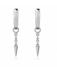 Zohreh - Sapphire Drop Spike Hoop Earrings Sterling - Lyst
