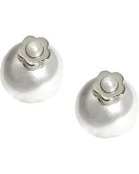 I'MMANY LONDON - Flower Power Sterling And Freshwater Pearl Stud Earrings - Lyst