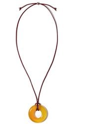 Kybele Studio - Golden Sunset Cord Necklace With Agate - Lyst