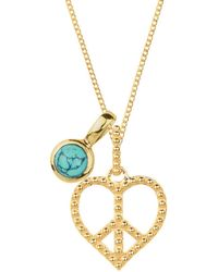 Charlotte's Web Jewellery - Peace Heart Necklace With Birthstone Charm - Lyst
