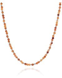 Nellou Jewellery - Jewel Bead July Birthstone Necklace Sterling - Lyst