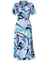 Smart and Joy - Graphic Print Wrap Dress - Lyst