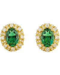 Juvetti - Viva Earrings Emerald & Diamond - Lyst