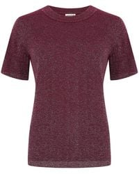 Sugarhill - Ada Sparkly Knitted Top Wine - Lyst