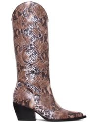 Terry De Havilland - Annie Sand Snake Print Cowboy Boot - Lyst