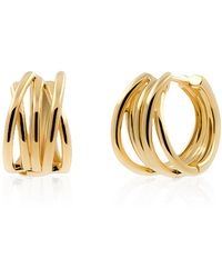 Cote Cache - Spiral Hoop Earrings - Lyst
