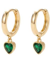 Uchi and Soto - Kokoro Heart Hoop Earrings - Lyst