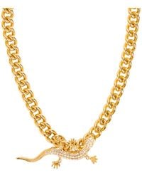Caramel Vintage Jewellery - Crystal Lizard Necklace - Lyst