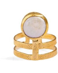 Ebru Jewelry - Isis Pearl & Chunky Mystic Ring - Lyst