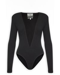 Maison sél - V-Neck Shoulder Padded Top – - Lyst