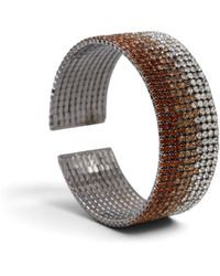 Saachi - Crystal Row Cuff Rust Bracelet - Lyst