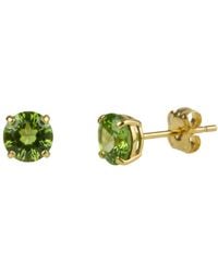 Spero London - 9Ct Solid Peridot Stud Earrings - Lyst