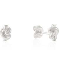 Auree - St Ives Sterling Knot Stud Earrings - Lyst