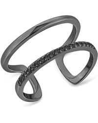 SALLY SKOUFIS - Rythm Ring With Made Cz Diamond Stimulant - Lyst