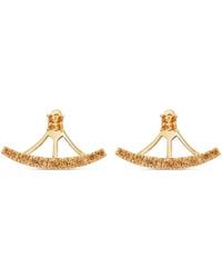 SALLY SKOUFIS - Complete Ear Jacket With Made Champagne Cz Diamond Stimulant In18K Vermeil - Lyst