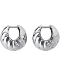 Gutta Design - Bombé Earring Rhodium Plated - Lyst