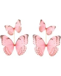 Oana Savu - Silk Butterfly Earrings Ear Wires Lightweight Statement - Lyst