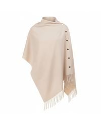 Franchetti Bond - Neutrals Gisella Button Poncho - Lyst