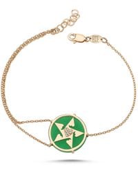 Ecce | Artisan Diamonds - 14K Solid Happy Star Heart Diamond Bracelet - Lyst