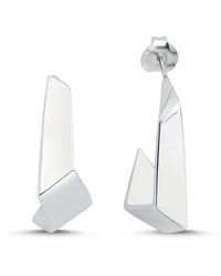LINYA JEWELLERY - Mera Asymmetric Hoop Earrings - Lyst