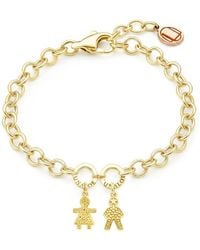 Unaloe - Adjustable Plated Mom Bracelet With Two Charms For - Lyst