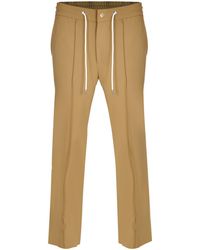 DAVID WEJ - Ashford Plain Loose Fit Drawstrings Trouser – Biege - Lyst
