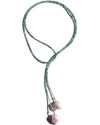The Link Between - Aurora Baroque Drop Emerald Open Ended Necklace Lariat - Lyst