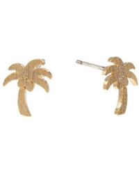 Bermuda Watch Company - Annie Apple Sterling, Vermeil, Plam Tree Stud Earrings - Lyst
