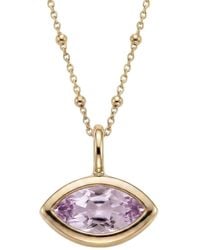 Dainty London - Siren's Teardrop Amethyst Necklace - Lyst