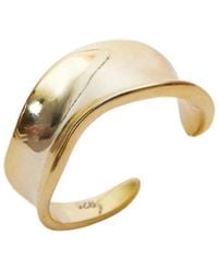 Spero London - Large Contour Stack Sterling Ring - Lyst