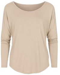 Conquista - Neutrals Loose Fit Long Sleeve Top - Lyst