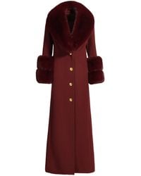 Hortons England - Huntington Burgundy Cashmere Coat - Lyst