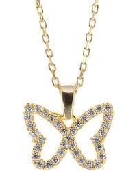Ebru Jewelry - Sparkly Butterfly Necklace - Lyst