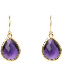 LÁTELITA London - Petite Drop Earring Amethyst Hydro Gold - Lyst