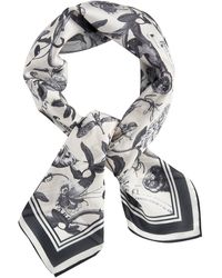Fable England - Fable Tree Of Life Monochrome Square Scarf - Lyst