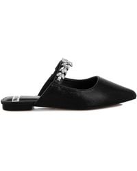 Rag & Co - Magnum Diamante Strap Glitter Mules - Lyst