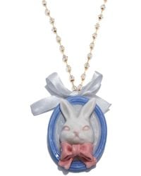 H2 Studio - Grumpy Bunny Portrait Rabbit Multi Use Brooch Pendant Necklace - Lyst