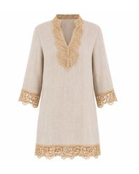 MARICEL - Neutrals Maria Mini Dress - Lyst