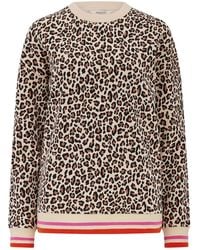 Sugarhill - Noah Sweatshirt Stone, Classic Leopard Stripe - Lyst