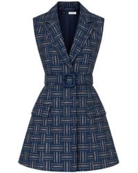 Richa Sharma - Sleeveless Blazer Dress With Belt - Lyst
