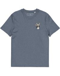 Anchor and Crew - Heather Drummer Monkey Organic Cotton Embroidered T-Shirt - Lyst