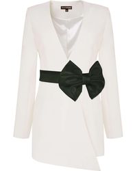 Tia Dorraine - Rare Pearl Blazer With Detachable Bow Belt - Lyst