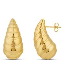 SHYMI - Textured Tear Drop Hoops - Lyst